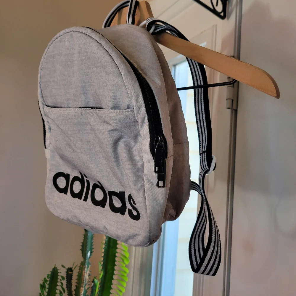 Adidas Mini Grey And Black Backpack‎